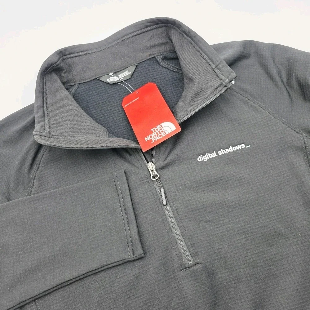 NWT The North Face Mens L NF0A47FB Mountain Peaks 1/4 Zip Fleece Digital Shadows